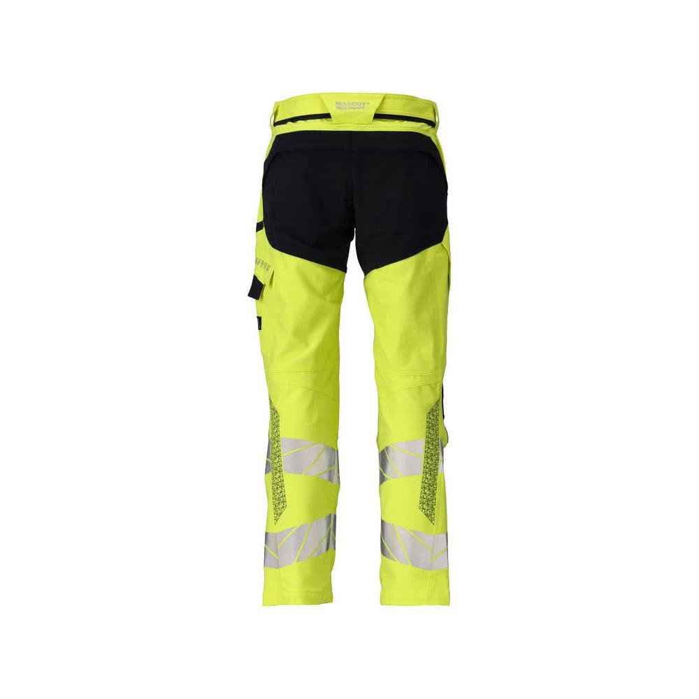 Hose, Knietaschen,ULTIMATE STRETCH Hose Multisafe, hi-vis gelb/schwarzblau