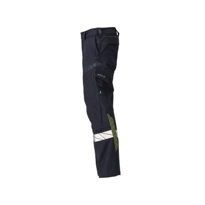 Pantalon, poches genoux, pantalon ULTIMATE STRETCH Multisafe, noir bleu/jaune haute visibilité
