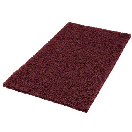 Das Twister Pad lila, eckig von Diversey Deutschland GmbH & Co. OHG für die Unterhaltsreinigung beschichteter Hartböden hat eine raue Oberfläche und ist rechteckig und weinrot auf weißem Hintergrund abgebildet.