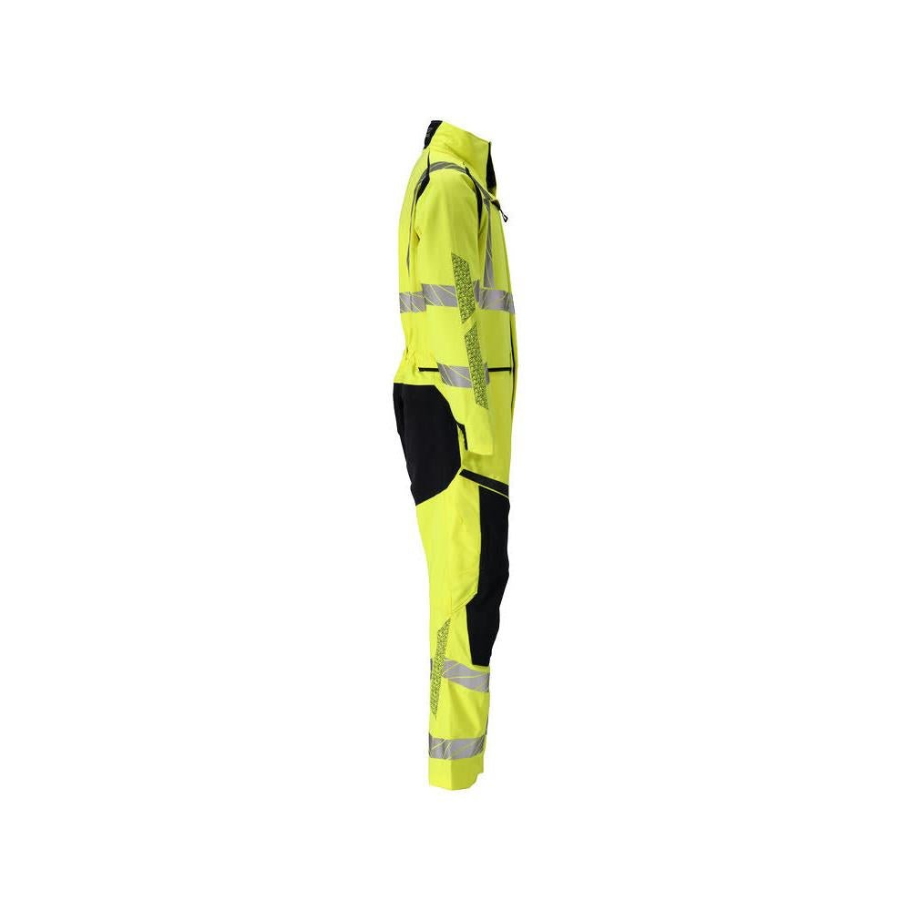 Overall, Knietaschen, Stretch-Einsätze Kombination Multisafe, hi-vis gelb/schwarzblau