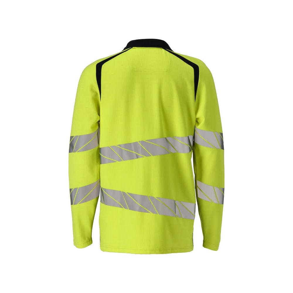 Polo-Shirt, Langarm Polo-shirt Multisafe, hi-vis gelb/schwarzblau