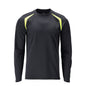 T-Shirt, Langarm, moderne Passform T-shirt Multisafe, schwarzblau/hi-vis gelb
