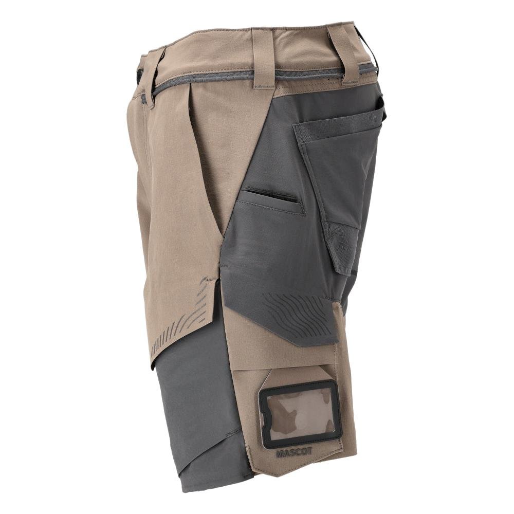 Shorts, Stretch, geringes Gewicht Shorts, dunkles sandbeige/anthrazitgrau