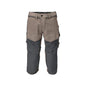 Dreiviertel-Hose, Knietaschen, Stretch Handwerker-Dreiviertel-Hose, dunkles sandbeige/anthrazitgrau