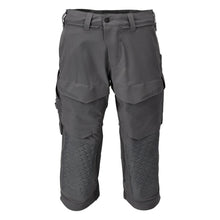 Dreiviertel-Hose, Knietaschen, Stretch Handwerker-Dreiviertel-Hose, Anthrazitgrau