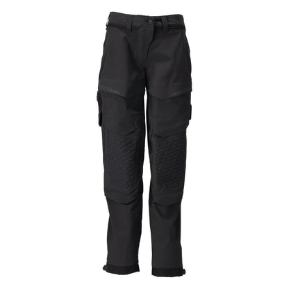 Pantalon avec poches genoux, pantalon femme, noir