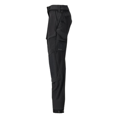 Pantalon avec poches genoux, pantalon femme, noir