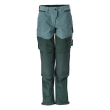 Pantalon avec poches genoux, pantalon pour femme, vert forêt clair/vert forêt