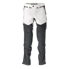 Pantalon, poches genoux, stretch, pantalon léger, blanc/gris anthracite