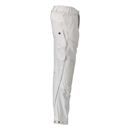 Pantalon, poches genoux, stretch, pantalon léger, blanc