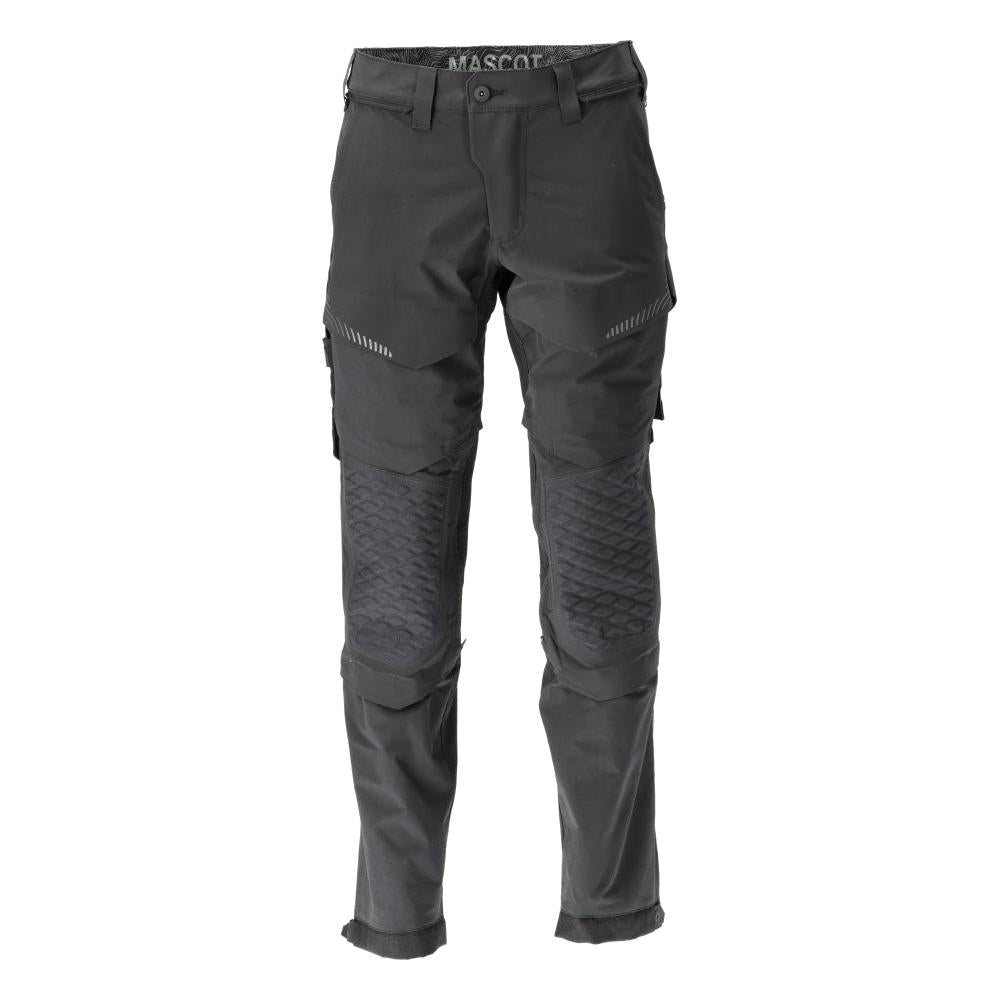 Hose, Knietaschen, Stretch, leicht Hose, schwarz