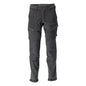 Hose, Knietaschen, Stretch, leicht Hose, schwarz