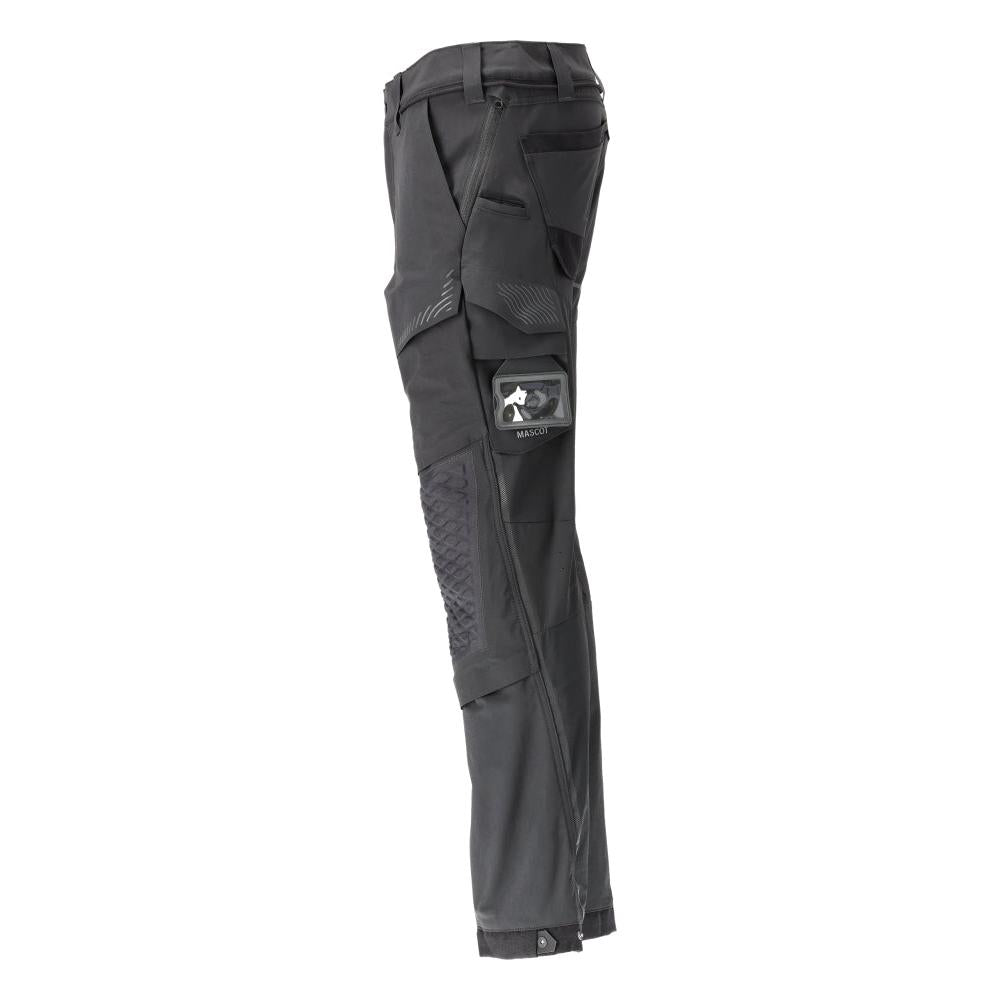 Hose, Knietaschen, Stretch, leicht Hose, schwarz