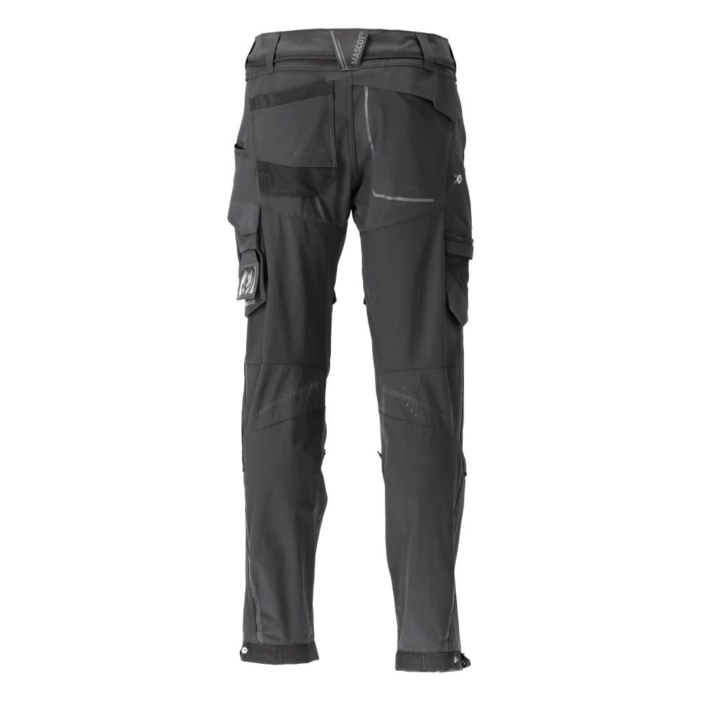 Hose, Knietaschen, Stretch, leicht Hose, schwarz