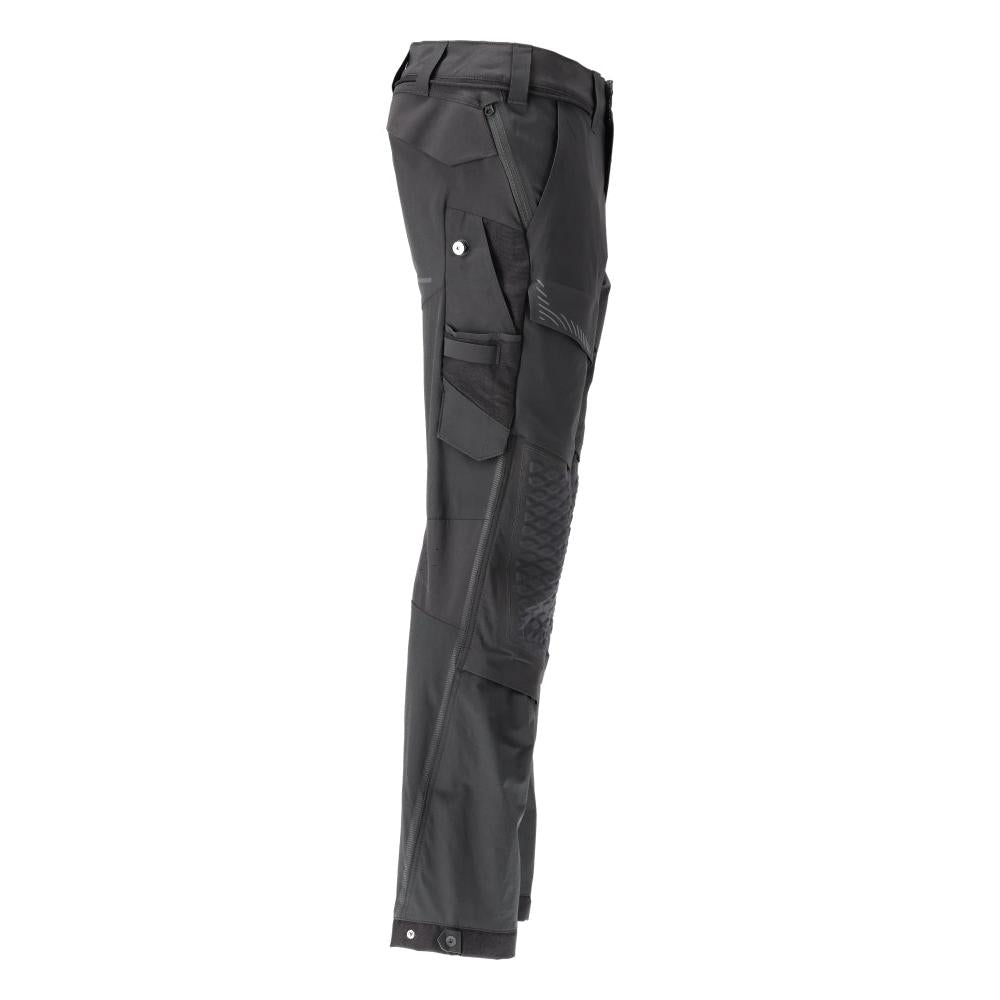 Hose, Knietaschen, Stretch, leicht Hose, schwarz