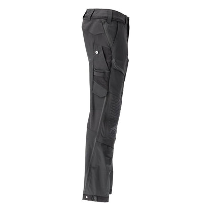 Hose, Knietaschen, Stretch, leicht Hose, schwarz