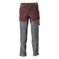 Pantalon, poches genoux, stretch, pantalon léger, bordeaux/gris anthracite