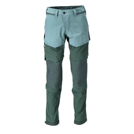 Pantalon, poches genoux, stretch, pantalon léger, vert forêt clair/vert forêt