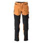 Pantalon, poches genoux, stretch, pantalon léger, marron noisette/noir