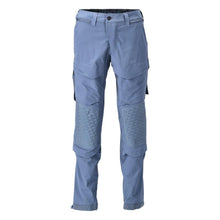 Pantalon, poches genoux, stretch, pantalon léger, bleu pierre