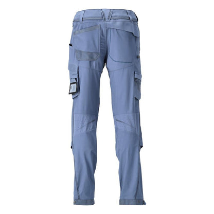 Pantalon, poches genoux, stretch, pantalon léger, bleu pierre