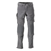 Pantalon, poches genoux, stretch, pantalon léger, gris anthracite