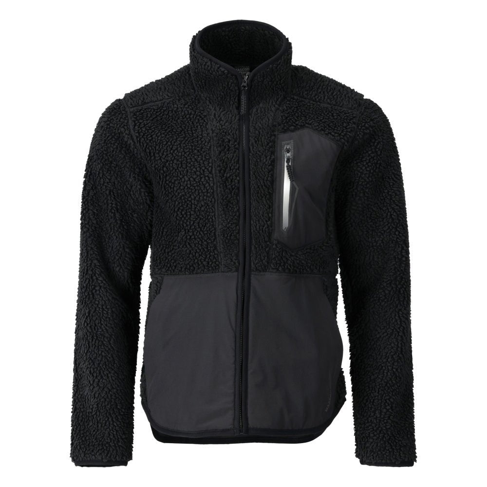 Veste en fourrure de fibre avec fermeture éclair Veste en fourrure de fibre