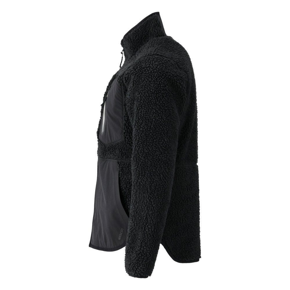 Veste en fourrure de fibre avec fermeture éclair Veste en fourrure de fibre