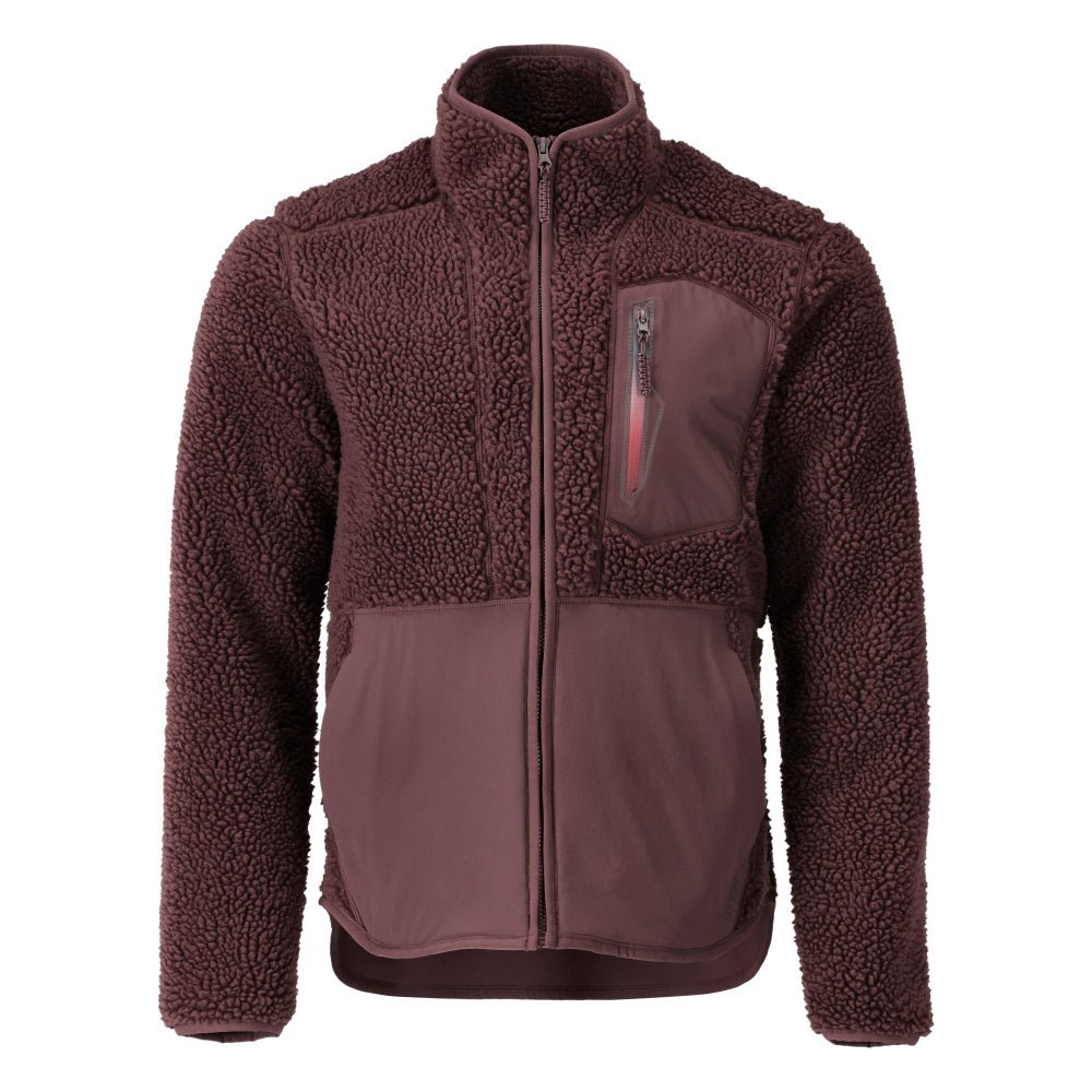 Veste en fourrure de fibre avec fermeture éclair Veste en fourrure de fibre