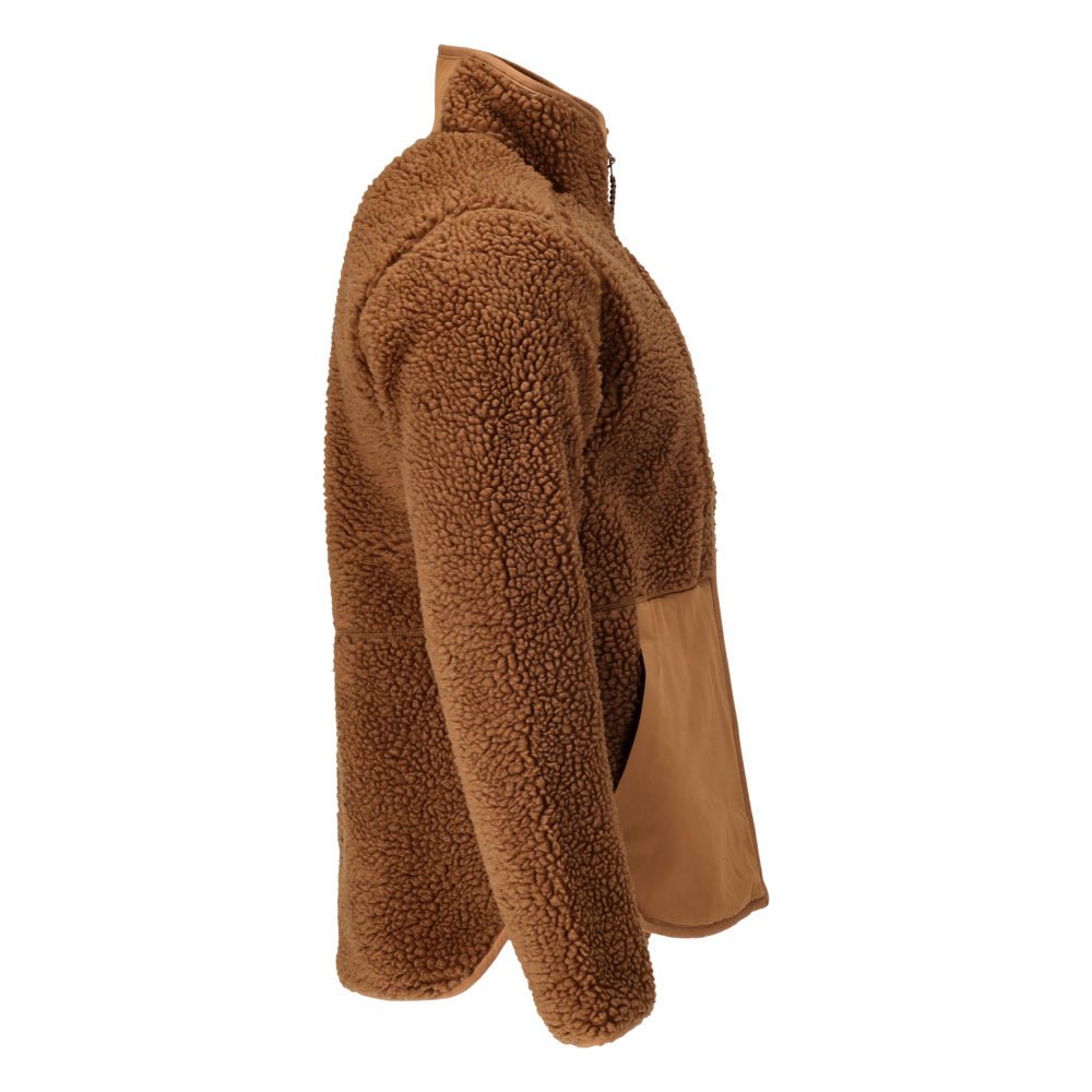 Veste en fourrure de fibre avec fermeture éclair Veste en fourrure de fibre