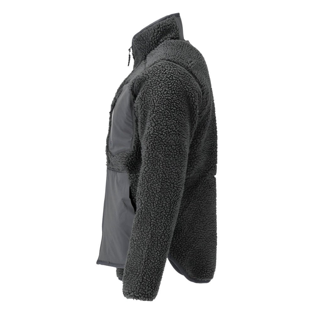 Veste en fourrure de fibre avec fermeture éclair Veste en fourrure de fibre