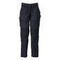 Pantalon avec poches genoux, pantalon femme, noir-bleu
