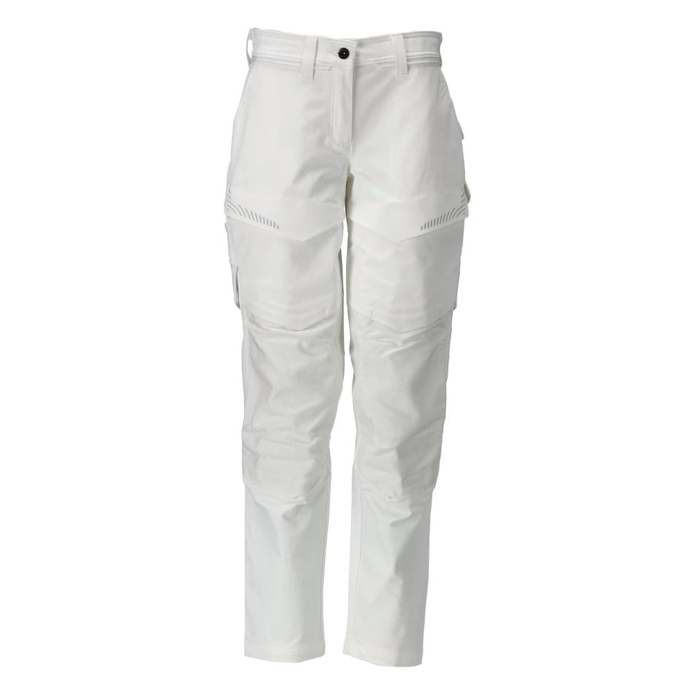 Pantalon avec poches genoux, pantalon femme, blanc