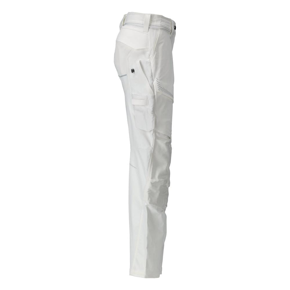 Pantalon avec poches genoux, pantalon femme, blanc