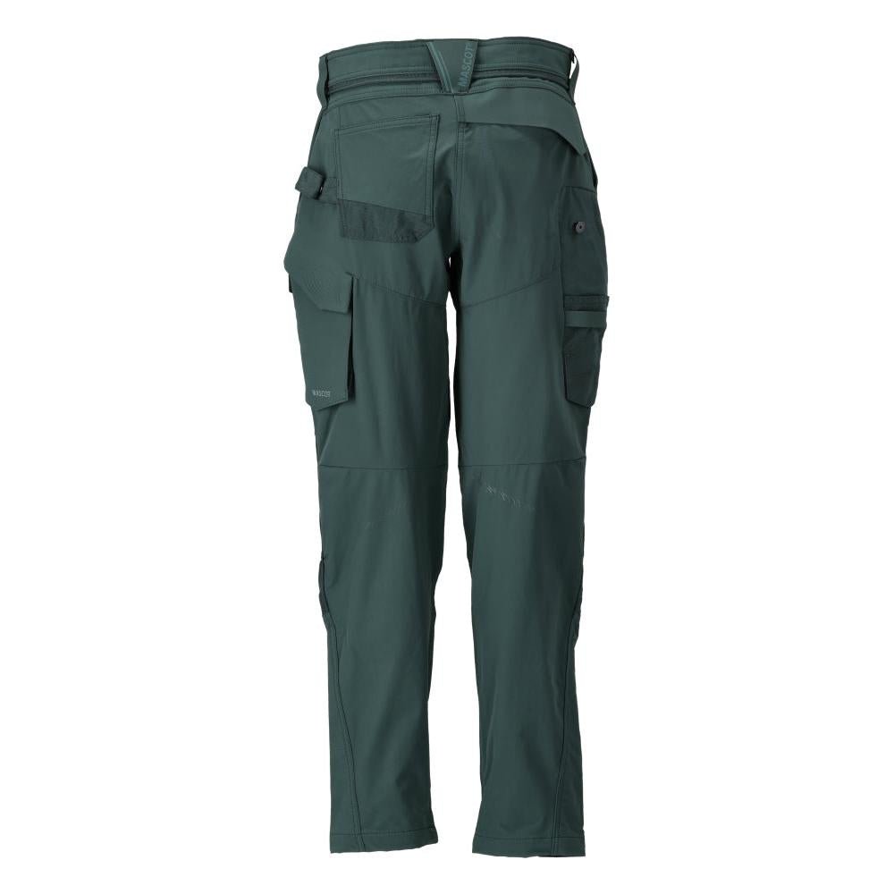 Pantalon avec poches genoux, pantalon femme, vert forêt