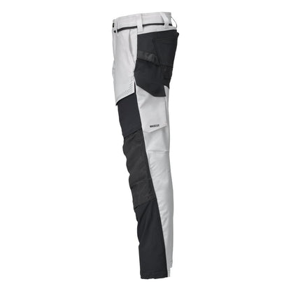Pantalon avec poches genoux, pantalon ULTIMATE STRETCH, blanc/gris anthracite