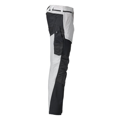 Pantalon avec poches genoux, pantalon ULTIMATE STRETCH, blanc/gris anthracite