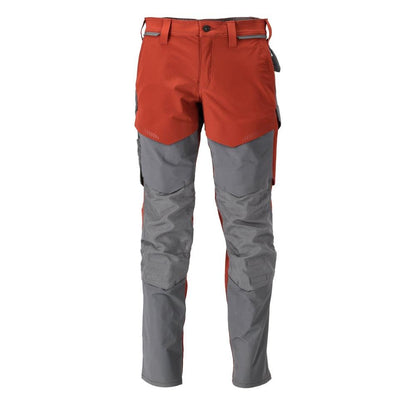 Pantalon avec poches genoux, pantalon ULTIMATE STRETCH, rouge automne/gris anthracite