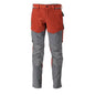 Pantalon avec poches genoux, pantalon ULTIMATE STRETCH, rouge automne/gris anthracite