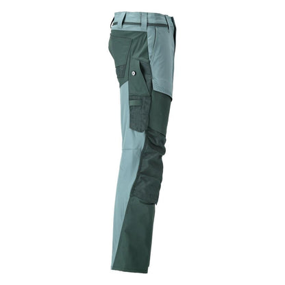 Hose mit Knietaschen, ULTIMATE STRETCH Hose, helles waldgrün/waldgrün