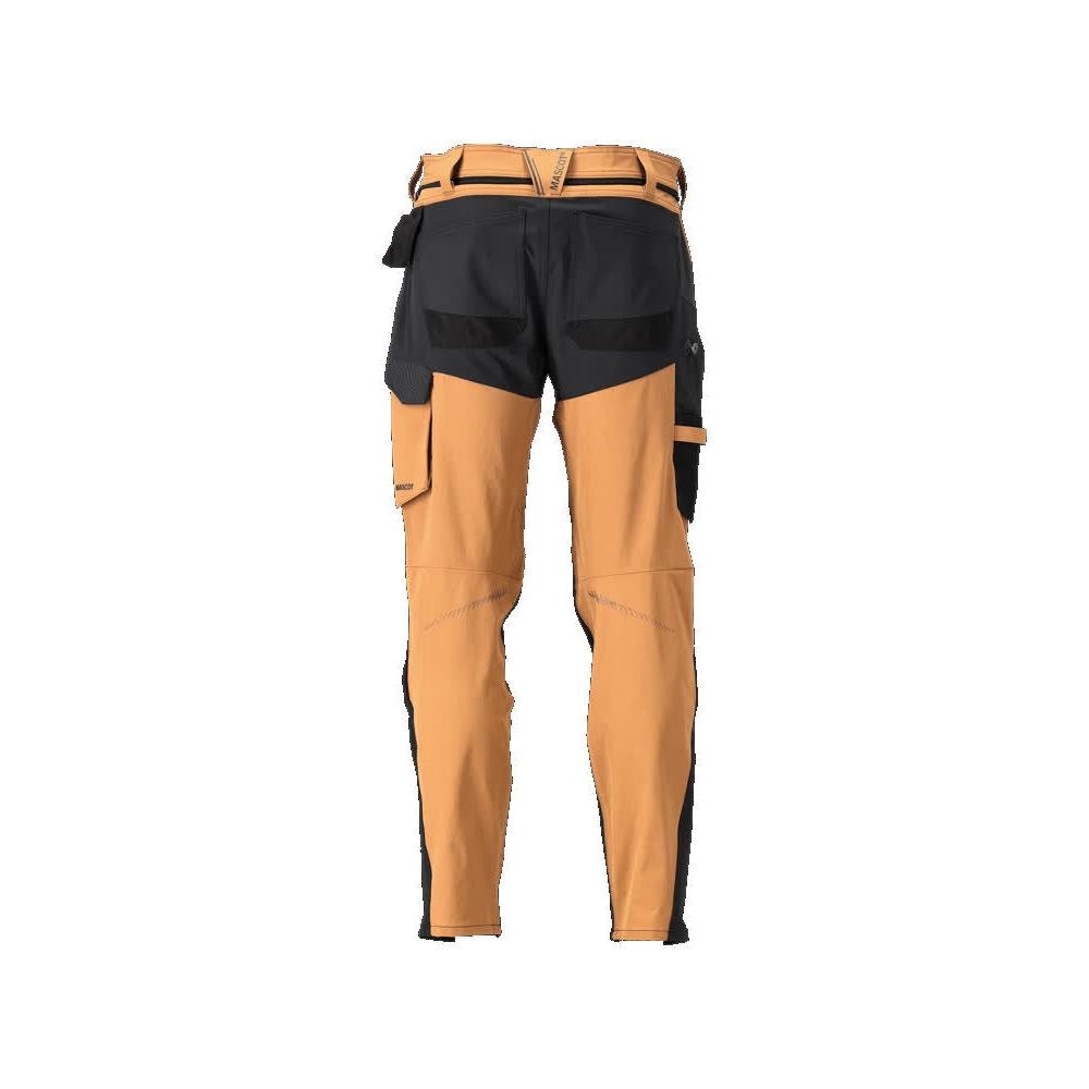 Hose mit Knietaschen, ULTIMATE STRETCH Hose, nussbraun/schwarz