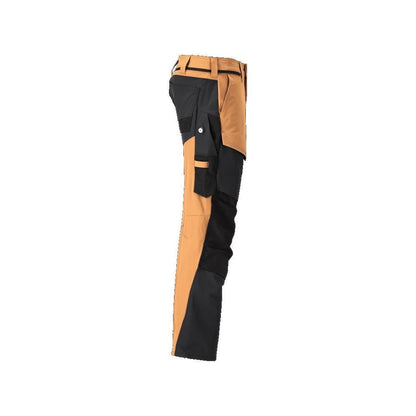 Hose mit Knietaschen, ULTIMATE STRETCH Hose, nussbraun/schwarz