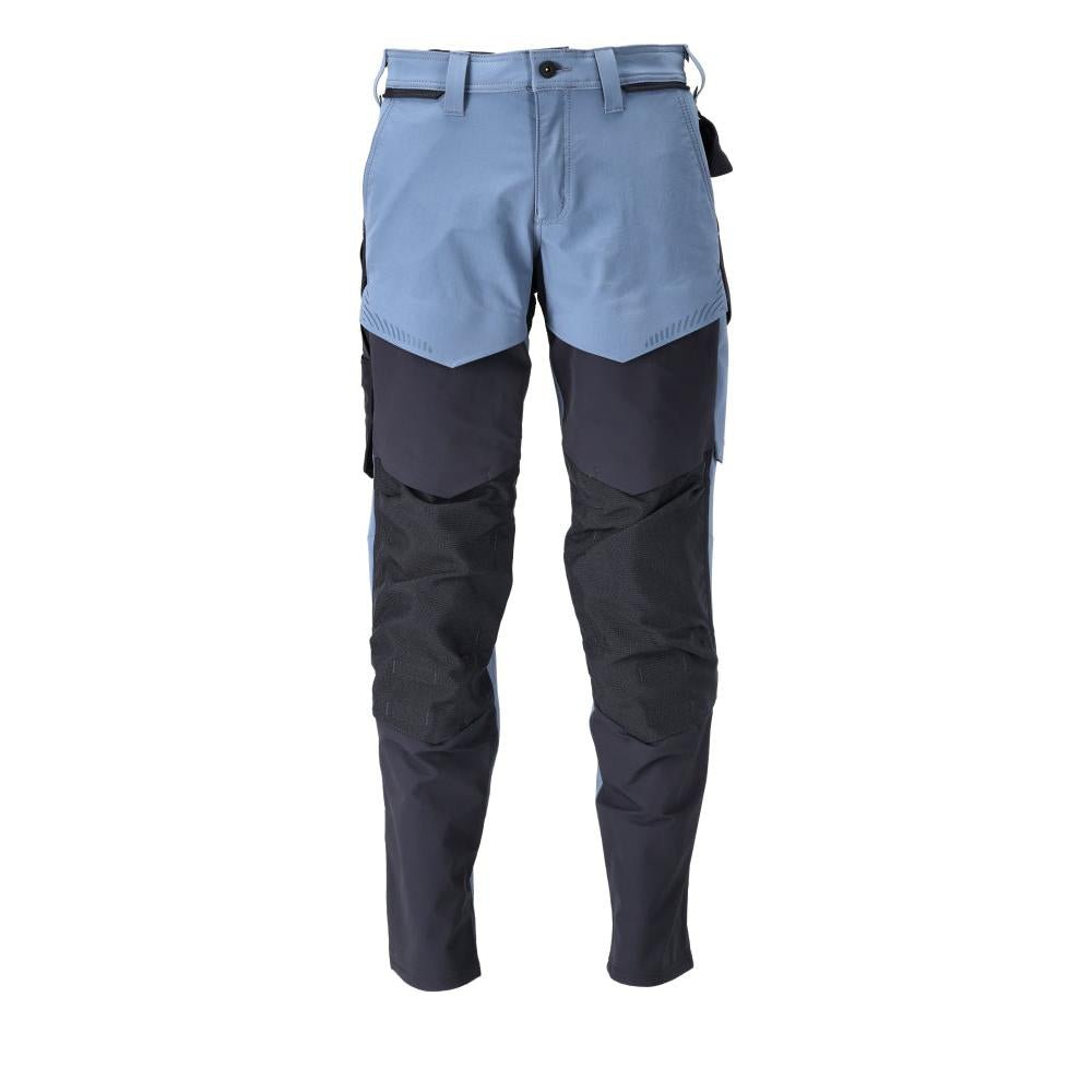 Hose mit Knietaschen, ULTIMATE STRETCH Hose, steinblau/schwarzblau