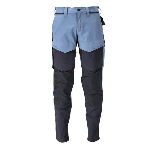 Pantalon avec poches genoux, pantalon ULTIMATE STRETCH, bleu pierre/noir-bleu