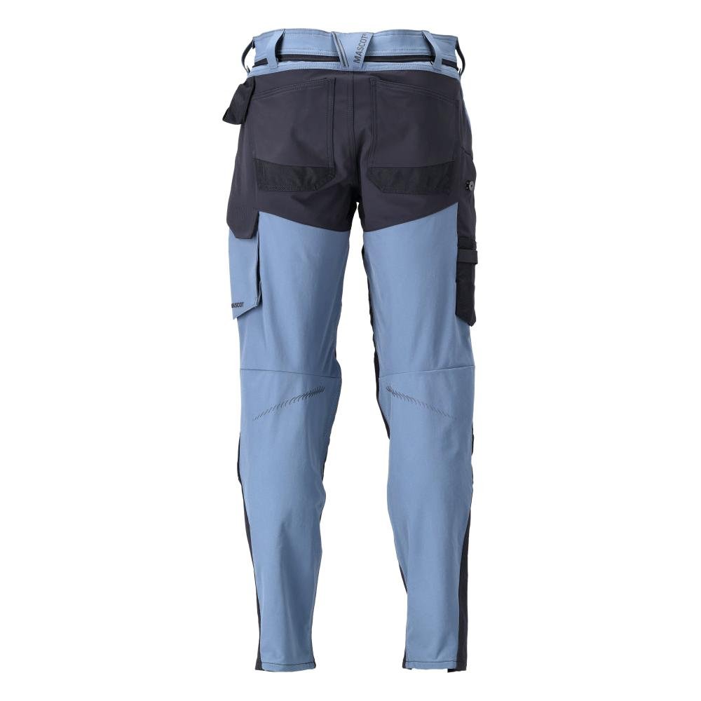 Hose mit Knietaschen, ULTIMATE STRETCH Hose, steinblau/schwarzblau