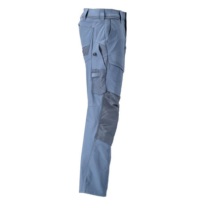 Pantalon avec poches genoux, pantalon ULTIMATE STRETCH, bleu pierre