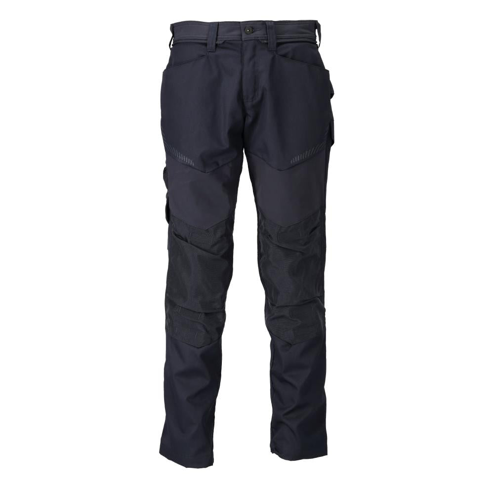 Pantalon avec poches genoux, noir-bleu