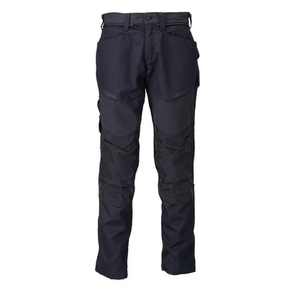 Pantalon avec poches genoux, noir-bleu