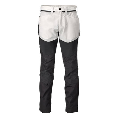 Hose mit Knietaschen Hose, weiss/Anthrazitgrau