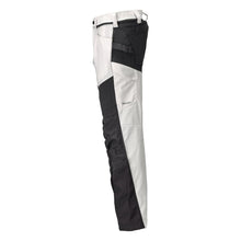 Pantalon avec poches genoux, blanc/gris anthracite